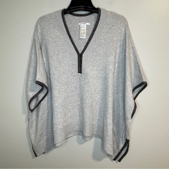 Chico's V Neck Ball Chain Sweater Poncho Sweater Size L/XL - Picture 1 of 4
